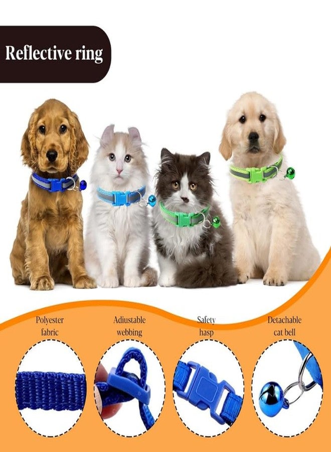 KittuPet Pack of 4 pcs 2 is Flower Deisgn Reverisble Interactive and 2 is Reflective for Your Kitten Pupies Dog Size 10 MM Random Color - Image 3